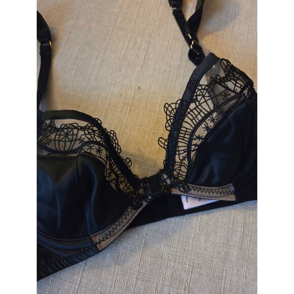 Playful Promises Wren Black Lace & Illusion Mesh Bra - Picture 5 of 11